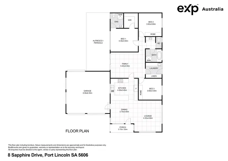 Floorplan of Homely house listing, 8 Sapphire Drive, Port Lincoln SA 5606