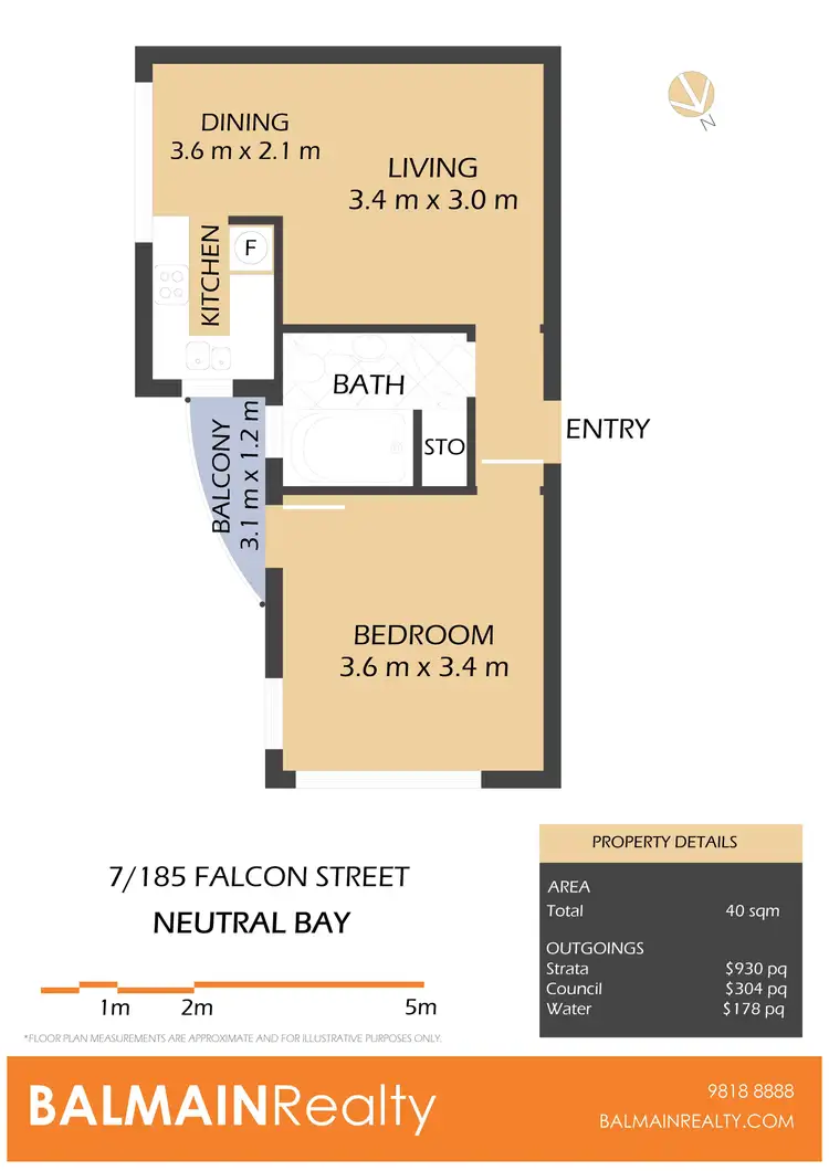 Floorplan of Homely apartment listing, 7/185 Falcon Street, Neutral Bay NSW 2089