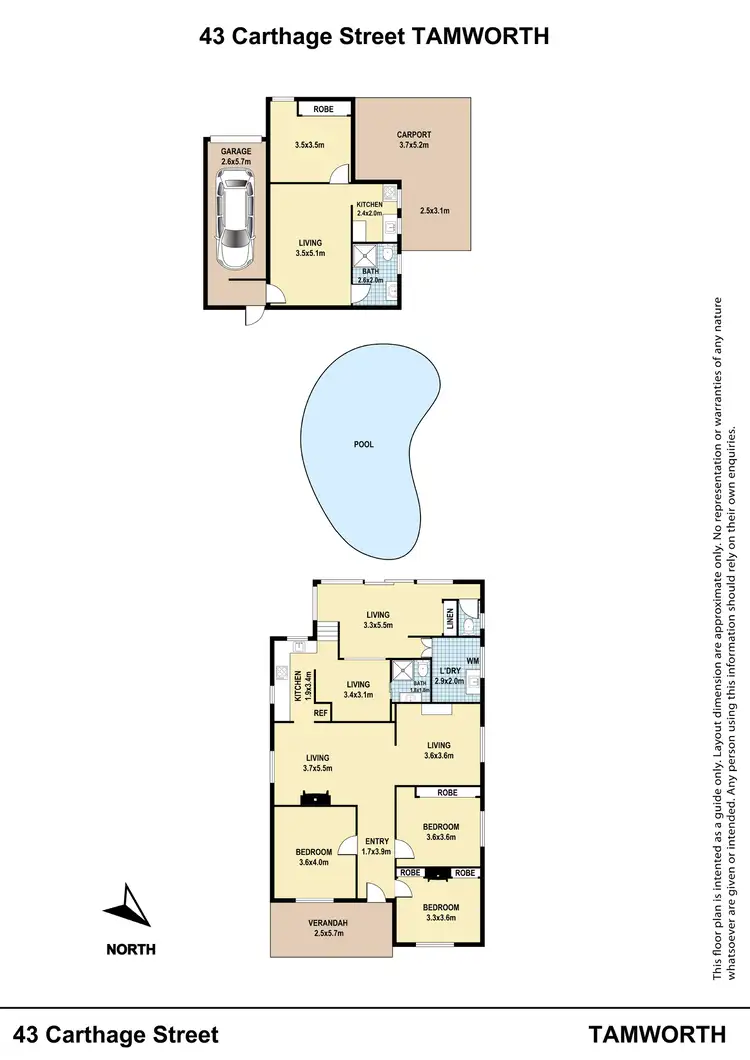 Floorplan of Homely house listing, 43 Carthage Street, Tamworth NSW 2340