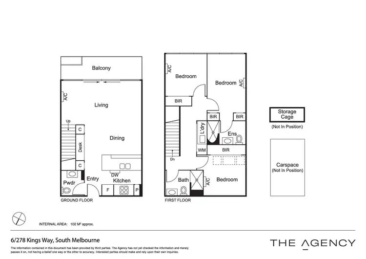 Floorplan of Homely townhouse listing, 6/278 Kings Way, South Melbourne VIC 3205