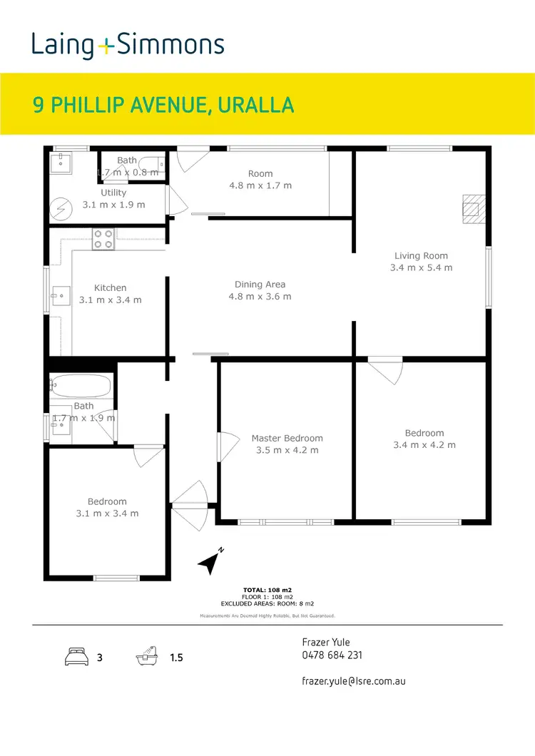 Floorplan of Homely house listing, 9 Phillip Avenue, Uralla NSW 2358