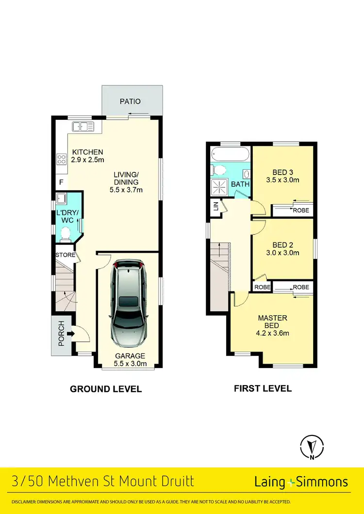 Floorplan of Homely townhouse listing, 3/50 Methven Street, Mount Druitt NSW 2770