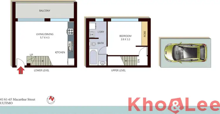 Floorplan of Homely apartment listing, 41/61-65 MacArthur Street, Ultimo NSW 2007