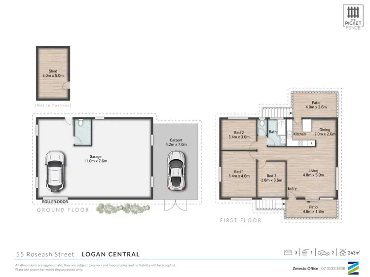 Floorplan of Homely house listing, 55 Roseash Street, Logan Central QLD 4114
