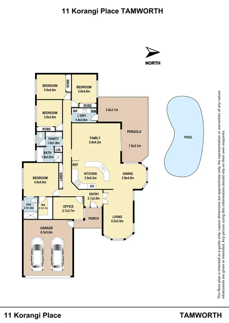 Floorplan of Homely house listing, 11 Korangi Place, Tamworth NSW 2340