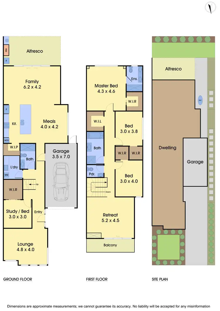 Floorplan of Homely townhouse listing, 42A Sussex Street, Seaholme VIC 3018