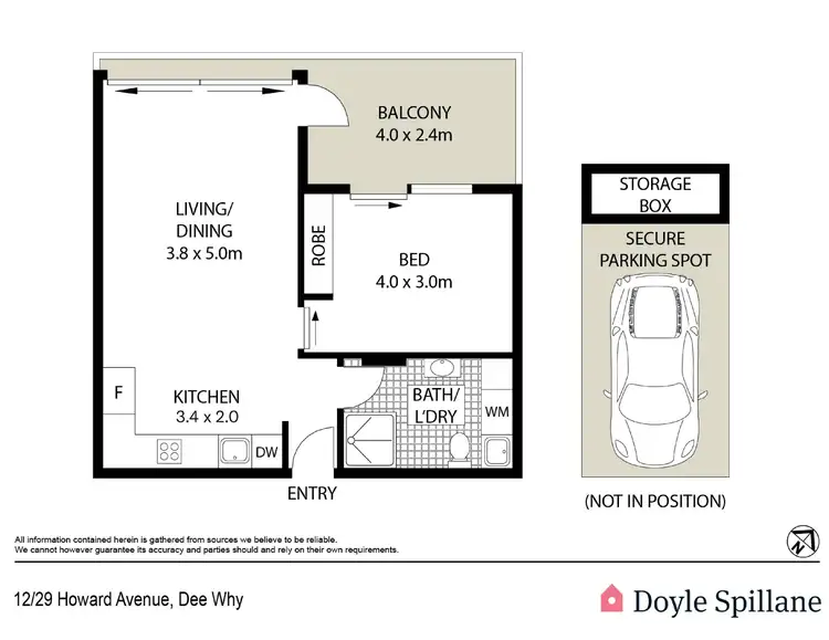 Floorplan of Homely apartment listing, 12/29 Howard Avenue, Dee Why NSW 2099