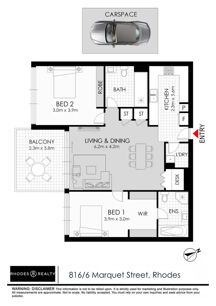 Floorplan of Homely apartment listing, 816/6 Marquet Street, Rhodes NSW 2138