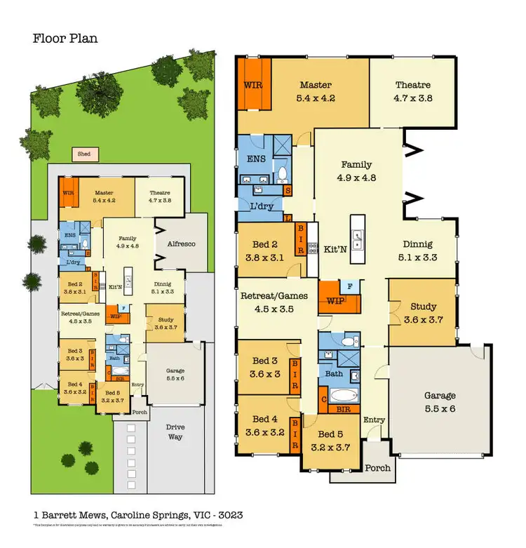 Floorplan of Homely house listing, 1 Barrett Mews, Caroline Springs VIC 3023