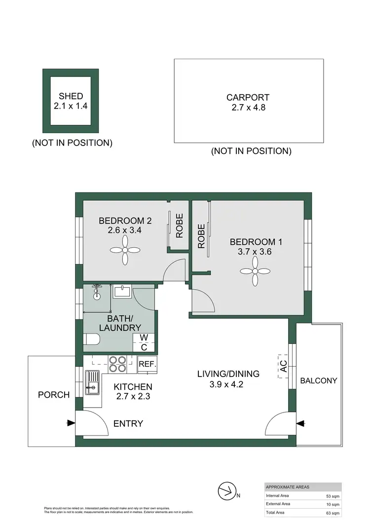 Floorplan of Homely unit listing, 4/50 Capper Street, Camden Park SA 5038