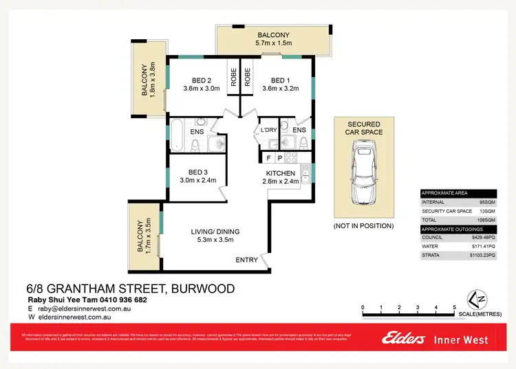 Floorplan of Homely unit listing, 6/8 Grantham Street, Burwood NSW 2134