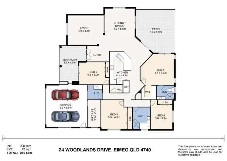 Floorplan of Homely house listing, 24 Woodlands Drive, Eimeo QLD 4740