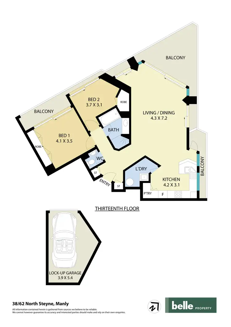 Floorplan of Homely apartment listing, 38/62 North Steyne, Manly NSW 2095