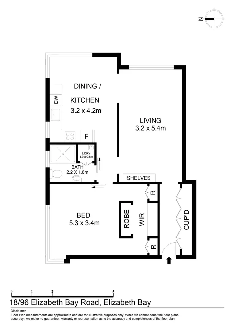 Floorplan of Homely apartment listing, 18/96 Elizabeth Bay Road, Elizabeth Bay NSW 2011