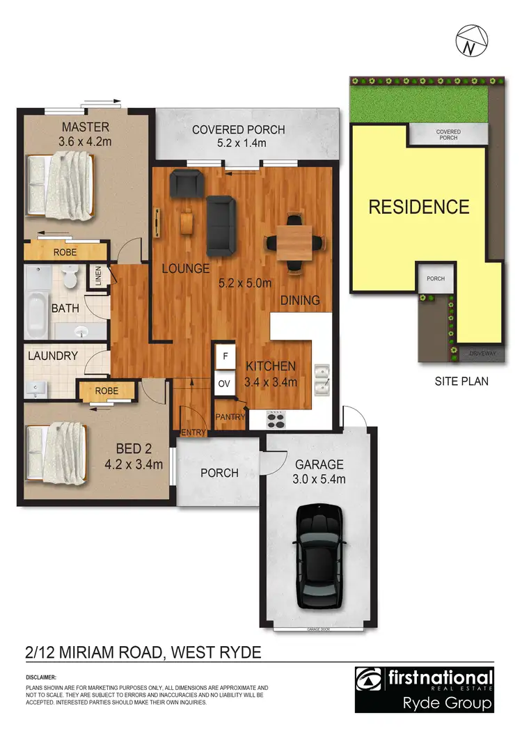 Floorplan of Homely villa listing, 2/12 Miriam Road, West Ryde NSW 2114