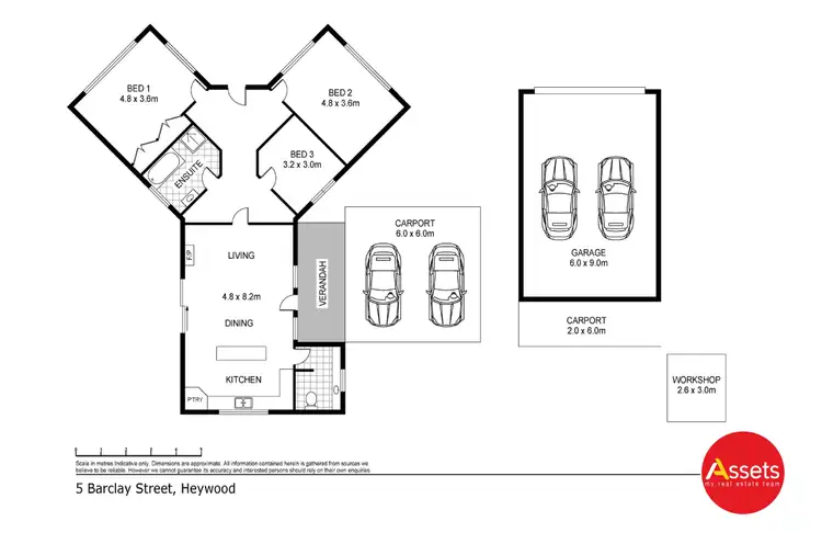 Floorplan of Homely house listing, 5 Barclay Street, Heywood VIC 3304