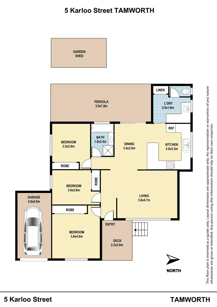 Floorplan of Homely house listing, 5 Karloo Street, Tamworth NSW 2340