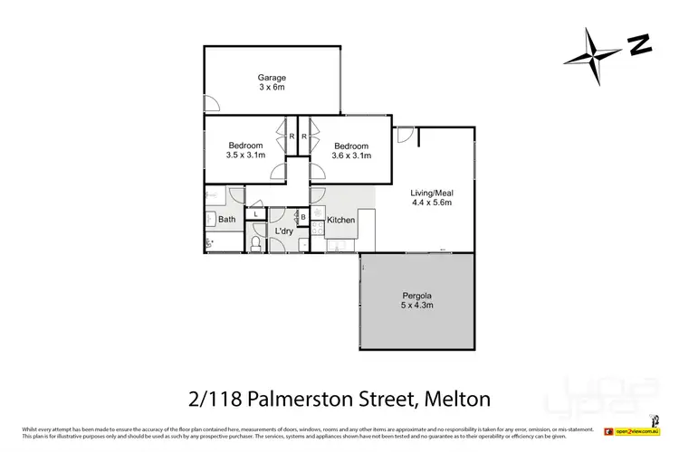 Floorplan of Homely unit listing, 2/118 Palmerston Street, Melton VIC 3337