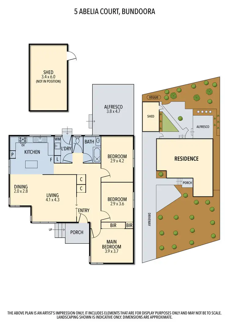 Floorplan of Homely house listing, 5 Abelia Court, Bundoora VIC 3083