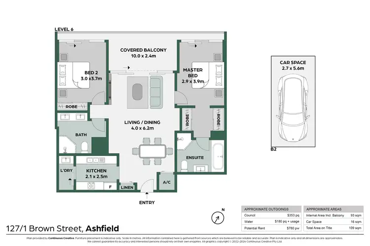 Floorplan of Homely apartment listing, 127/1 Brown Street, Ashfield NSW 2131