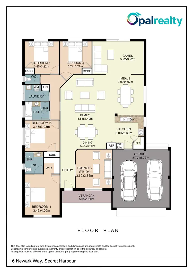 Floorplan of Homely house listing, 16 Newark Way, Secret Harbour WA 6173