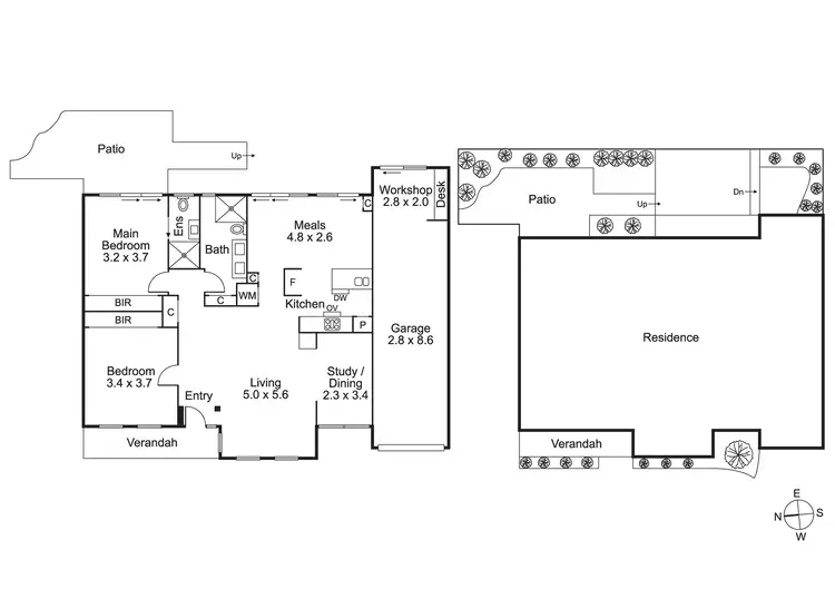 Floorplan of Homely villa listing, 2/24 Wolseley Grove, Brighton VIC 3186