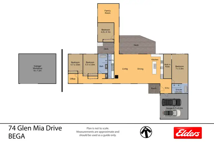 Floorplan of Homely house listing, 74 Glen Mia Drive, Bega NSW 2550