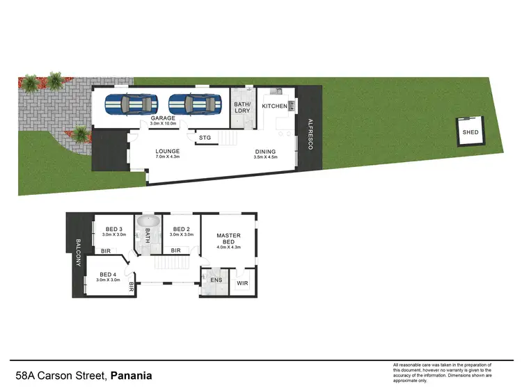Floorplan of Homely semi-detached listing, 58A Carson Street, Panania NSW 2213