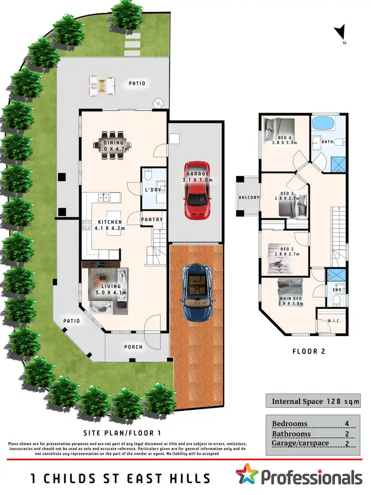 Floorplan of Homely townhouse listing, 1 Childs Street, East Hills NSW 2213