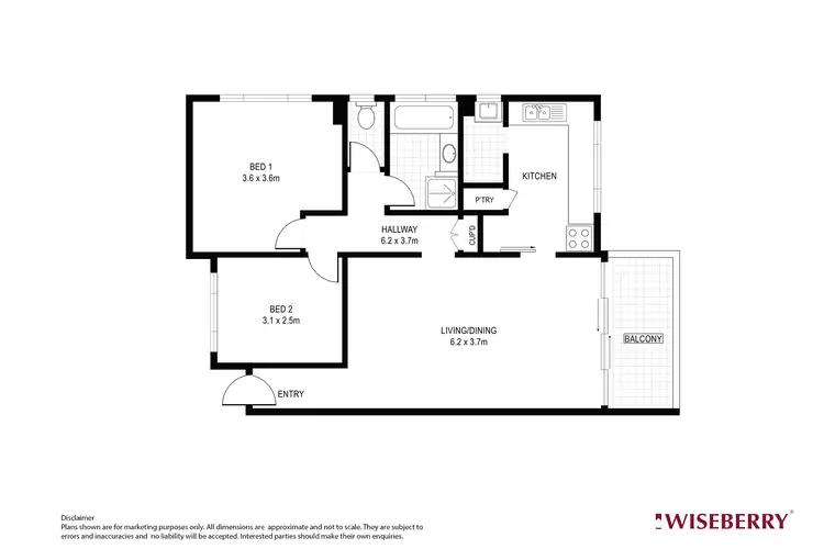 Floorplan of Homely unit listing, 2/14-16 Warner Avenue, Wyong NSW 2259