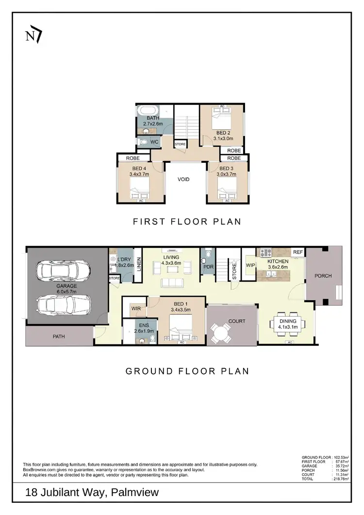 Floorplan of Homely house listing, 18 Jubilant Way, Palmview QLD 4553