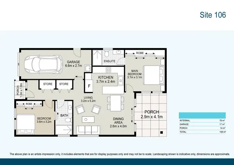 Floorplan of Homely retirement listing, 106/11 McIntosh Crescent, Woolgoolga NSW 2456
