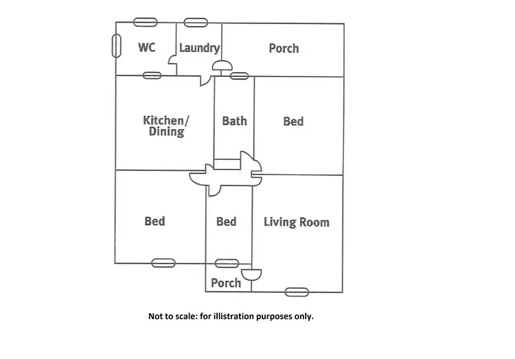 Floorplan of Homely semi-detached listing, 17 James Street, Whyalla Norrie SA 5608