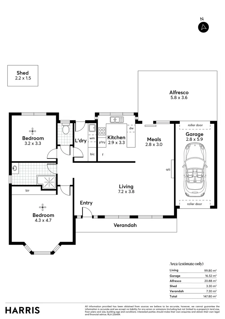 Floorplan of Homely unit listing, 1/2A Frick Avenue, Firle SA 5070