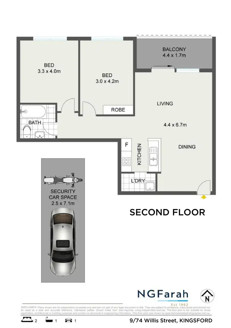 Floorplan of Homely apartment listing, 9/74-80 Willis Street, Kingsford NSW 2032