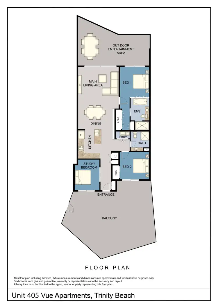 Floorplan of Homely unit listing, 405/93 Vasey Esplanade, Trinity Beach QLD 4879
