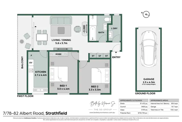 Floorplan of Homely apartment listing, 7/78-82 Albert Road, Strathfield NSW 2135