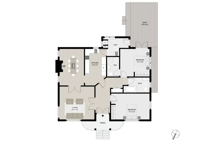 Floorplan of Homely house listing, 65 Campbell Street, Newstead TAS 7250