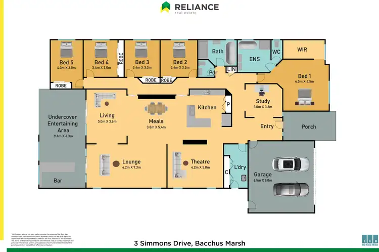 Floorplan of Homely house listing, 3 Simmons Drive, Bacchus Marsh VIC 3340