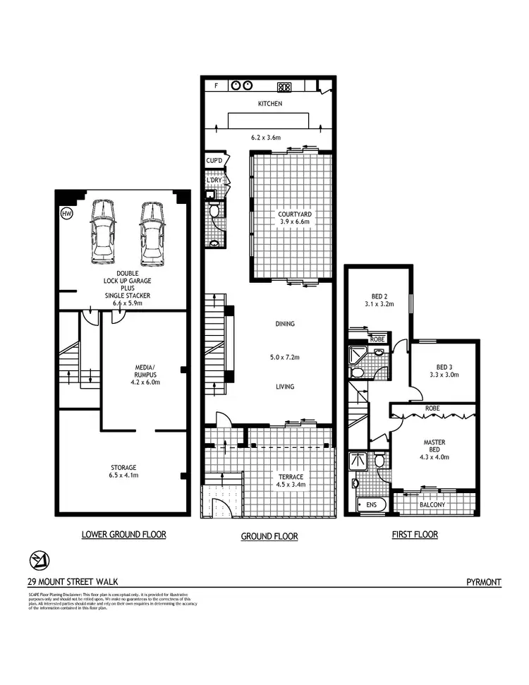 Floorplan of Homely terrace listing, 29 Mount Street Walk, Pyrmont NSW 2009