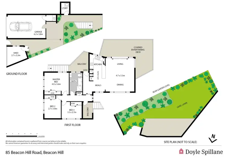 Floorplan of Homely semi-detached listing, 85B Beacon Hill Road, Beacon Hill NSW 2100