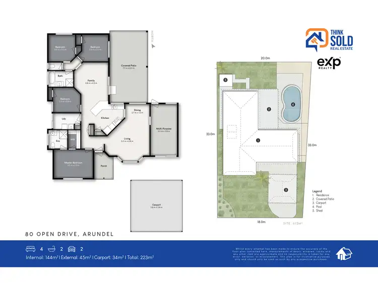 Floorplan of Homely house listing, 80 Open Drive, Arundel QLD 4214
