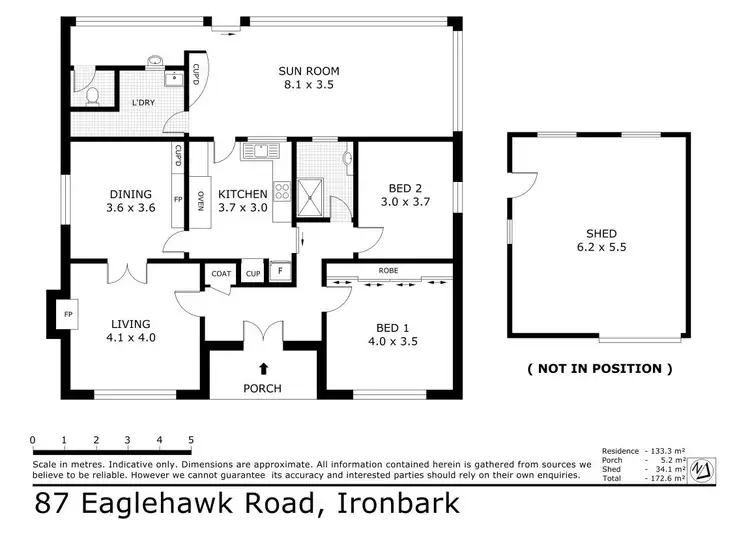 Floorplan of Homely house listing, 87 Eaglehawk Road, Ironbark VIC 3550