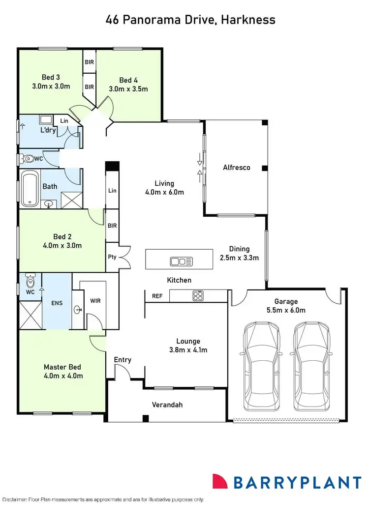 Floorplan of Homely house listing, 46 Panorama Drive, Harkness VIC 3337