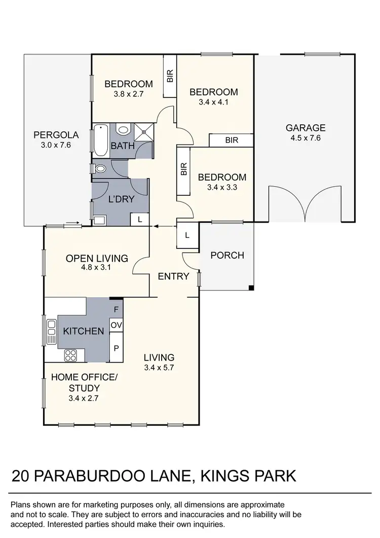 Floorplan of Homely house listing, 20 Paraburdoo Lane, Kings Park VIC 3021