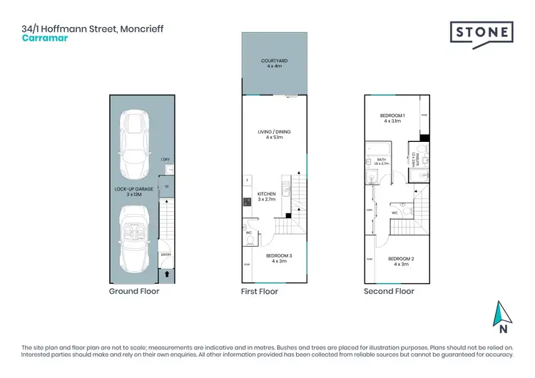 Floorplan of Homely townhouse listing, 34/1 Hoffmann Street, Moncrieff ACT 2914