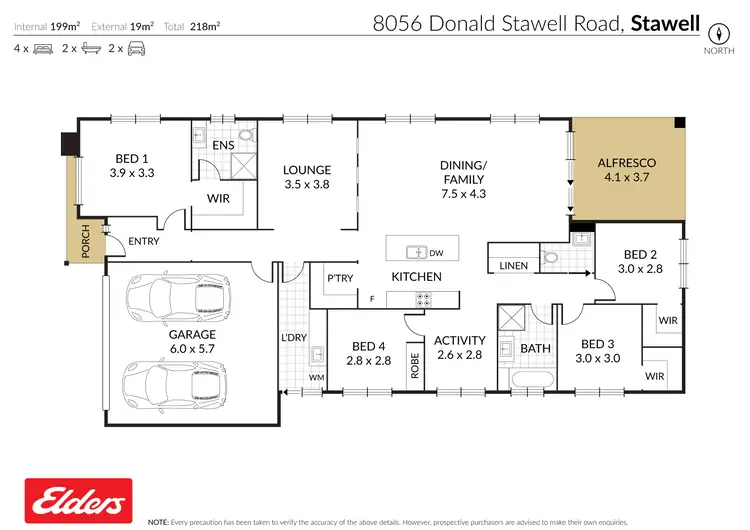 Floorplan of Homely house listing, 8056 Donald-Stawell Road, Stawell VIC 3380