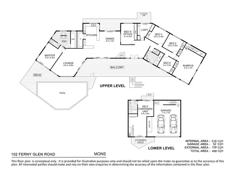 Floorplan of Homely house listing, 102 Ferny Glen Road, Mons QLD 4556