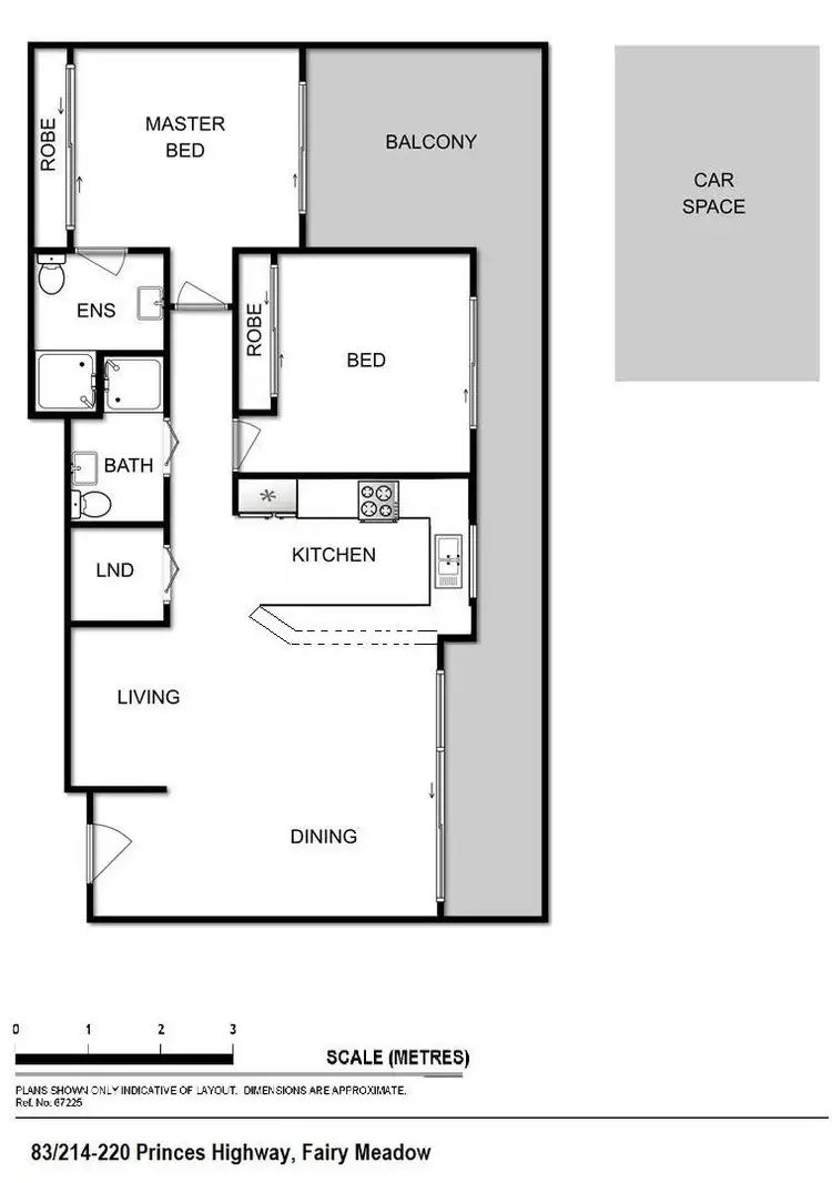 Floorplan of Homely unit listing, 83/214-220 Princes Highway, Fairy Meadow NSW 2519