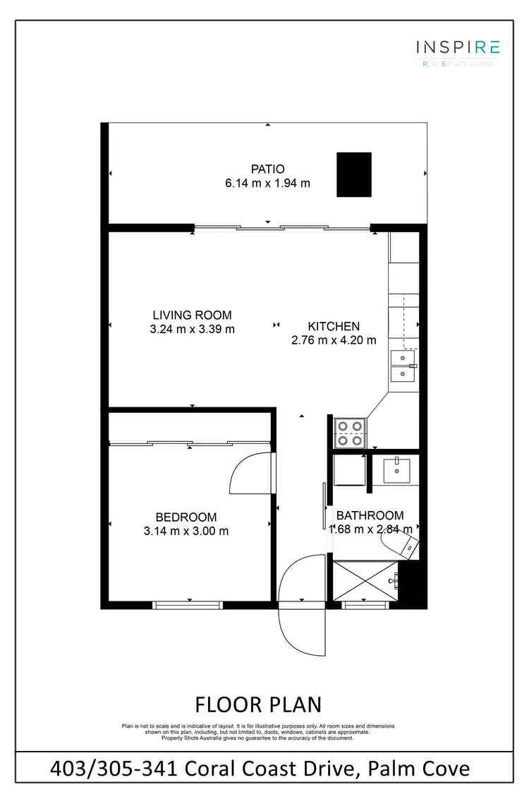 Floorplan of Homely unit listing, 403/305-341 Coral Coast Drive, Palm Cove QLD 4879